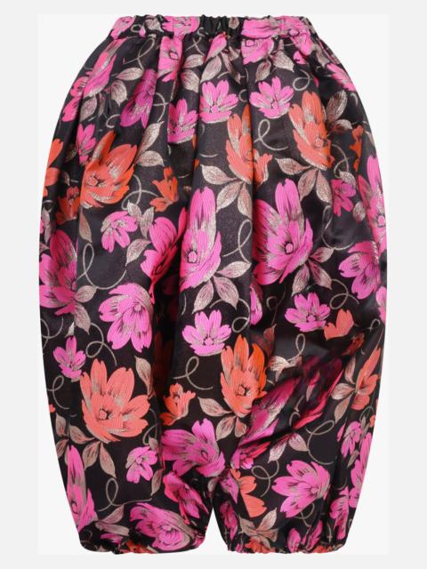 Comme Des Garçons FLORAL PRINT DROP CROTCH PANT | BLACK/PINK