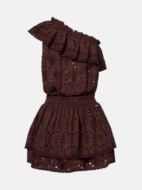 MELISSA ODABASH Bree broderie anglaise cotton minidress