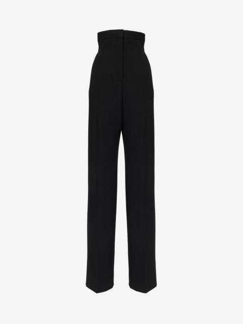 Alexander McQueen Women's Corset High-waisted Trousers in Black