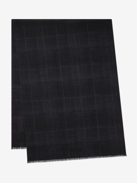 CORNELIANI Black pure wool scarf