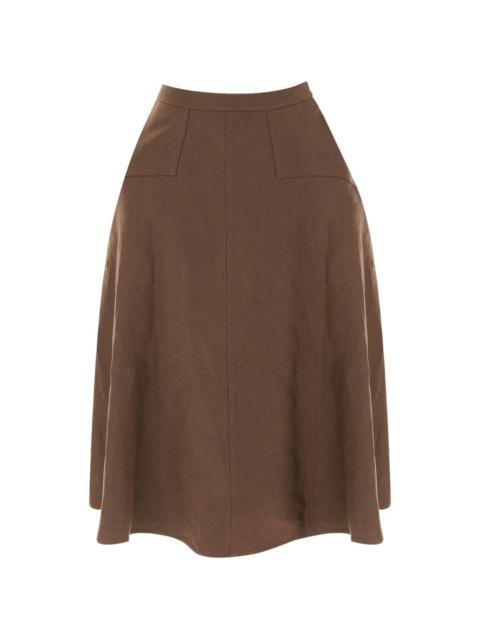 Polo Ralph Lauren paneled midi A-line skirt