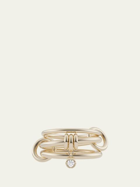 Spinelli Kilcollin Piera 18K Yellow Gold Diamond 3-Link Ring