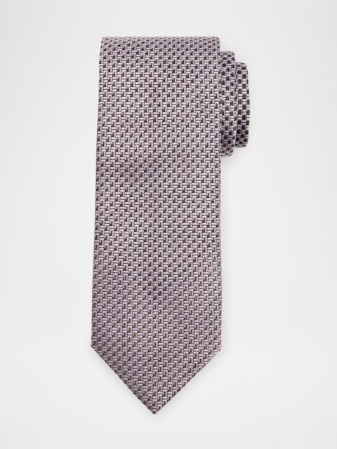 Brioni Men's Staggered Box Silk Tie