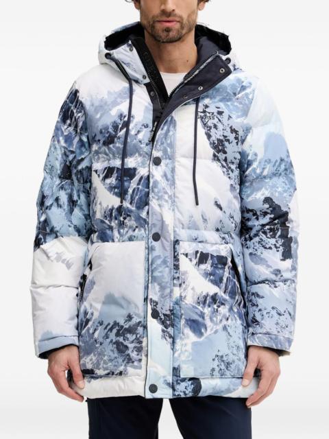 GUESS USA hooded print coat
