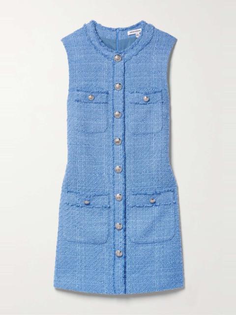 VERONICA BEARD Laurel cotton-blend tweed mini dress