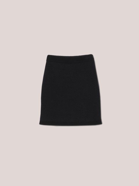 Nanushka VEERLE - Cotton-tweed textured skirt - Black