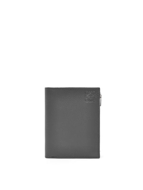 Slim compact wallet in soft grained calfskin