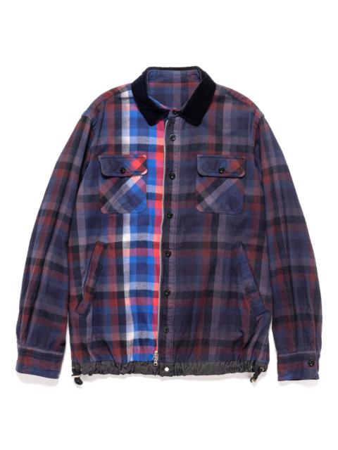 OVERDYE PLAID SHIRT NAVY