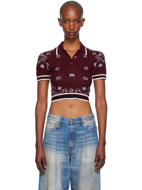 AMIRI Burgundy MA Bandana Polo