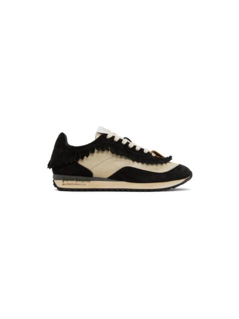 Palm Angels Off-White & Black Fringe Runner Sneakers