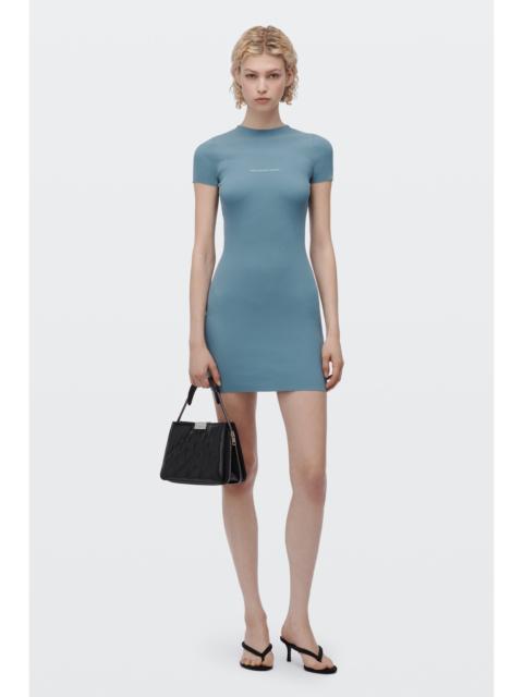 Alexander Wang ss crewneck mini dress w/ jacquard logo
