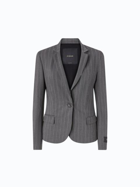 PINKO PINSTRIPED WOOL-BLEND JACKET