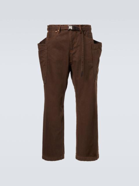 sacai Belted cargo jeans