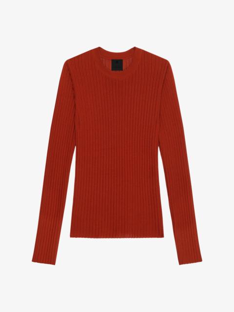 SWEATER IN RIBBED VISCOSE KNIT