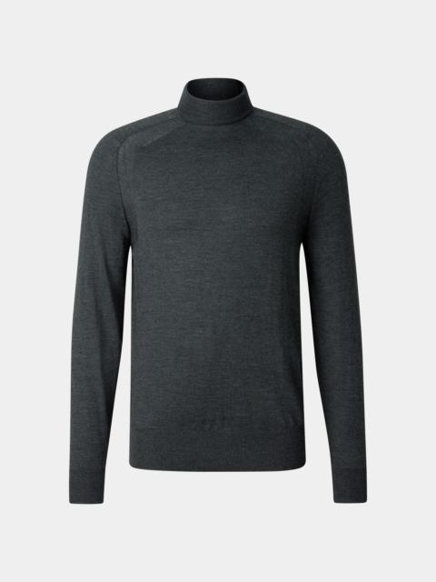 BOGNER Gordon pure new wool and cashmere sweater in Anthracite