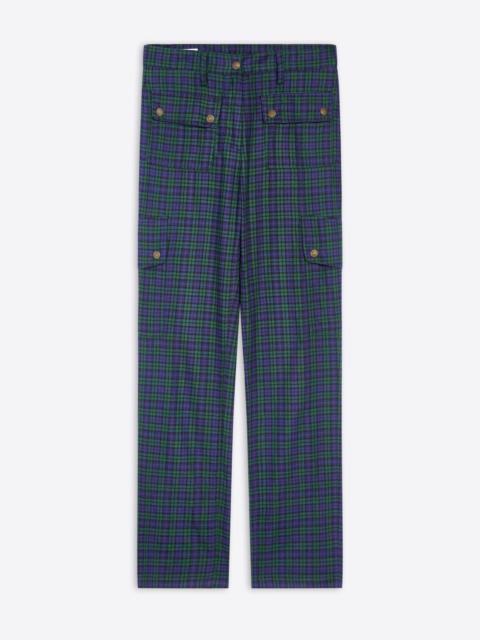 Dries Van Noten SLIM LEG COTTON FLANNEL PANTS