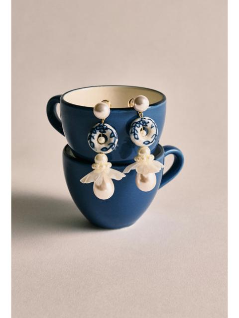 SHRIMPS Nia Earrings - Delft Flower