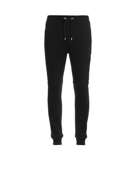 Eco-designed cotton sweatpants with Balmain logo print