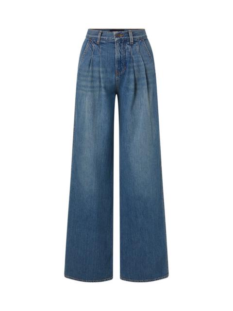 VERONICA BEARD MIA PLEATED WIDE-LEG JEAN