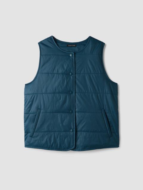 EILEEN FISHER Eggshell Recycled Nylon Quilted Vest