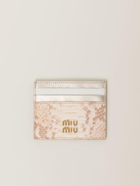 Miu Miu Python and Tejus card holder