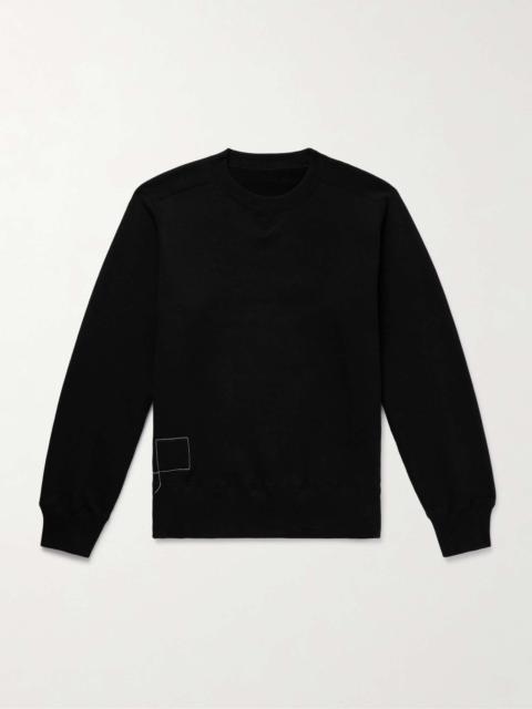sacai + WTAPS® Embroidered Logo-Print Cotton-Jersey Sweatshirt