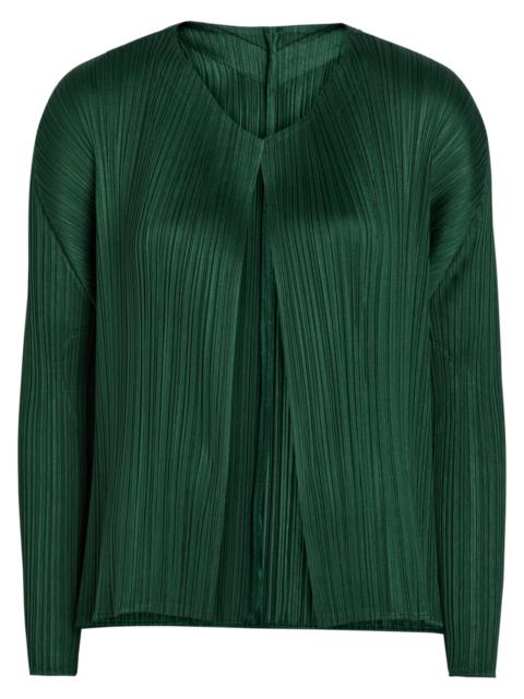 Pleats Please Issey Miyake Pleats Please Issey Miyake Pleated Woven Cardigan