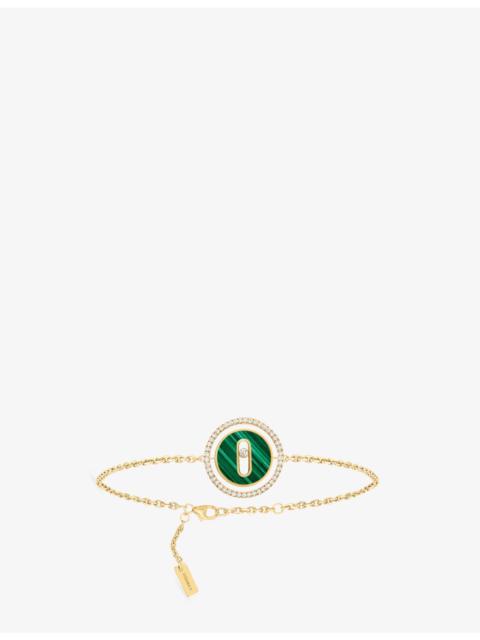MESSIKA Lucky Move Small 18ct Yellow-Gold, Malachite And 0.18ct Diamond Bracelet