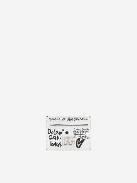 Dolce & Gabbana Calfskin card holder with logo print