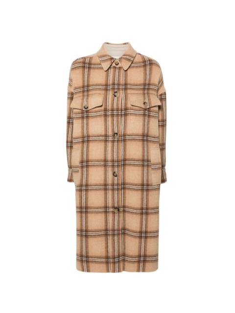 Isabel Marant Fontizia check-pattern midi coat