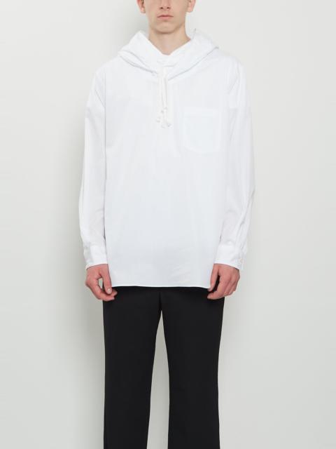 Comme des Garçons Homme Plus Cotton Double Hood Shirt — White