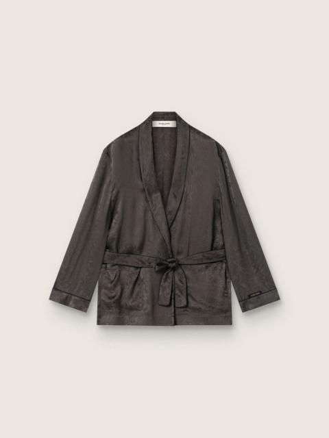 Golden Goose Women's kimono jacket in black jacquard satin
