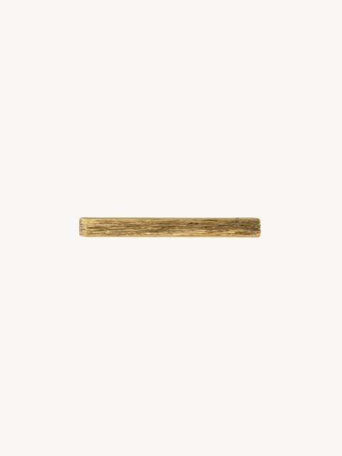 SAINT LAURENT STRIATED TIE CLIP IN METAL
