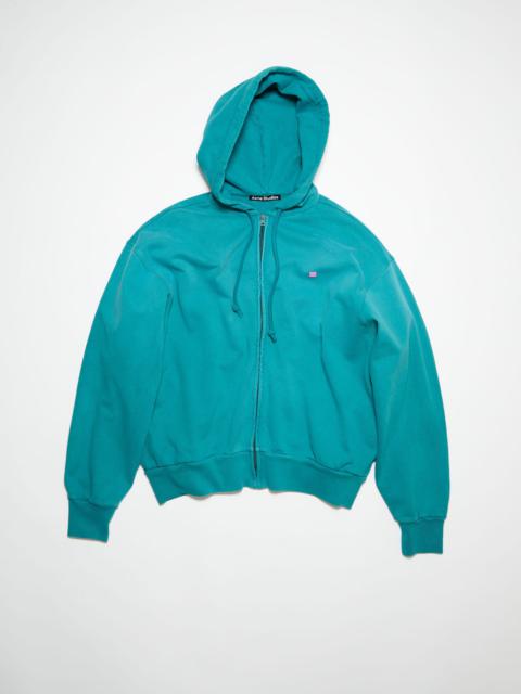 Acne Studios Hooded zippered sweatshirt - Relaxed fit - Sea green