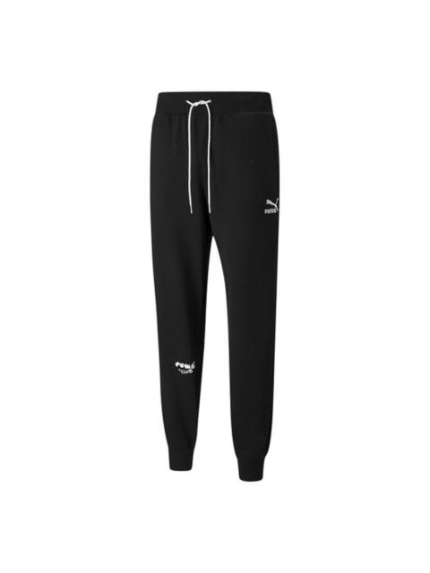 PUMA PUMA Logo Club Sweatpants 'Black' 533202-01