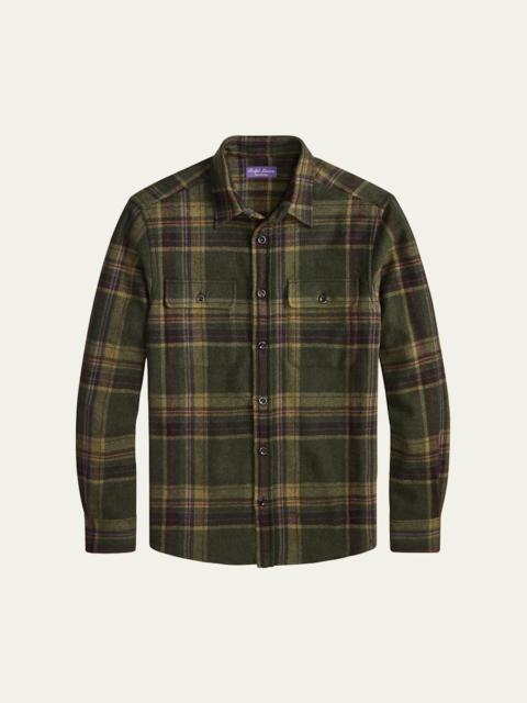 Ralph Lauren Men's Cashmere Plaid Overshirt