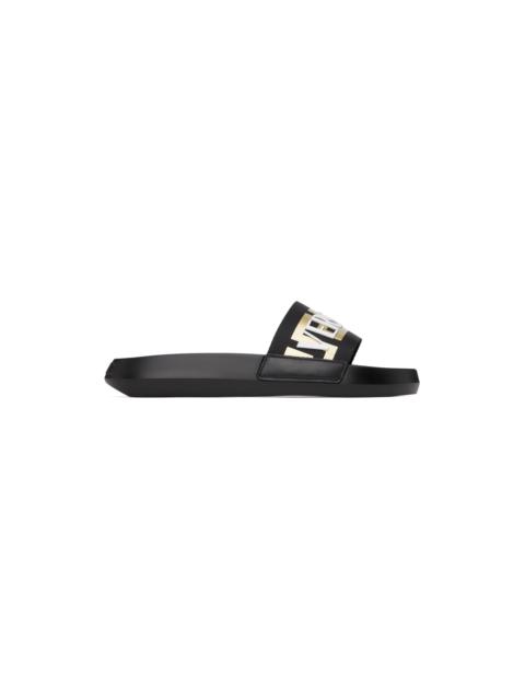 VERSACE Black Webbing Slides
