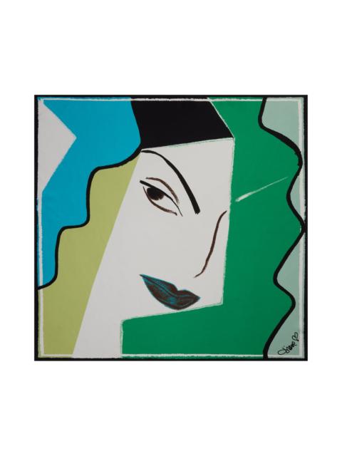 DIANE VON FURSTENBERG Flag Silk Scarf