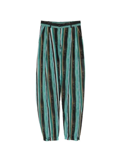 PINKO striped pleated straight trousers