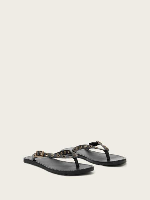 ALLSAINTS SYDNEY EYELET LEATHER SANDALS
