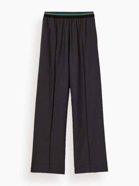 Plan C Trousers in Melange Black/White