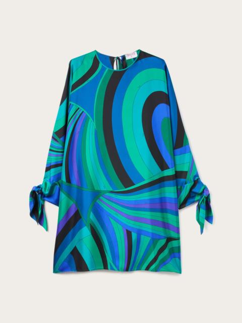 PUCCI IRIDE PRINT SILK KAFTAN
