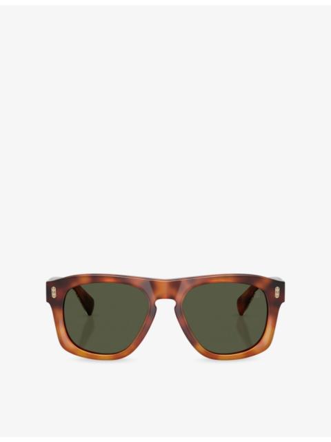 Brunello Cucinelli BC4026S Pillow-Frame Acetate Sunglasses