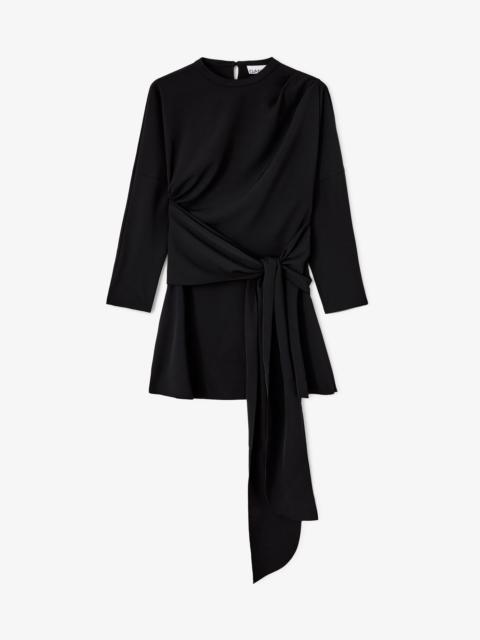 GANNI DRESS IN BLACK CREPE