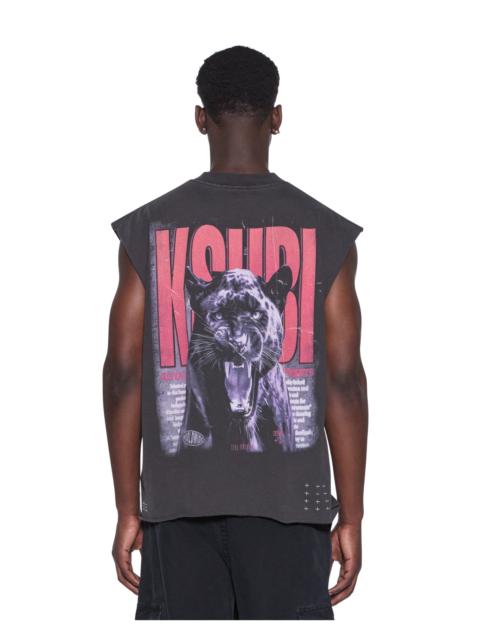 Ksubi PANTHERA CUT OFF BIGGIE TEE ASH
