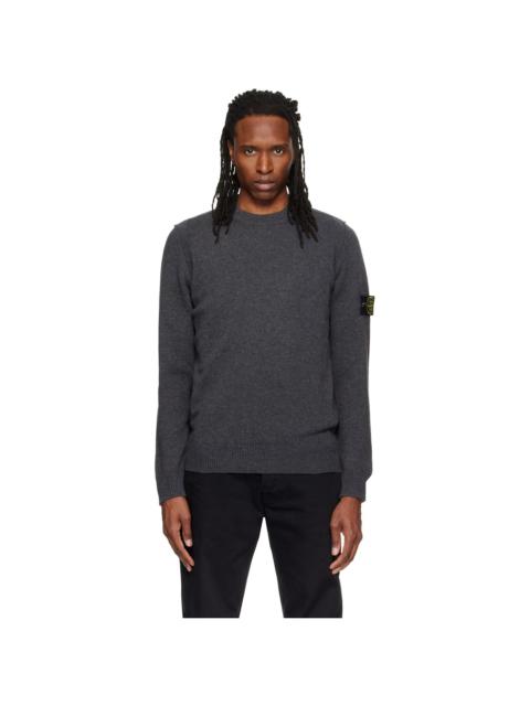 Stone Island Gray 5100072 Lambswool Sweater