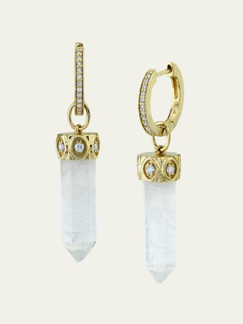 SYDNEY EVAN 14k Yellow Gold Moonstone Crystal Earring, Single