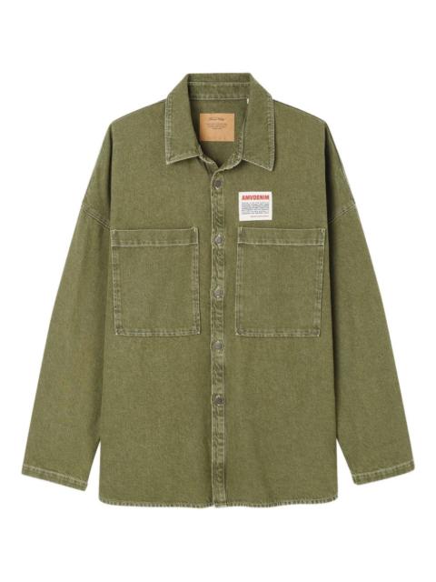 American Vintage Uzatown patch-pocket denim shirt