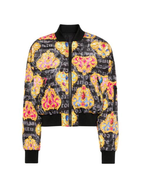 Heart-Couture-print bomber jacket