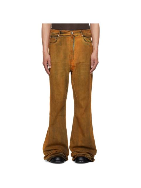 Rick Owens DRKSHDW Orange Hollywood Bolan Bootcut Jeans